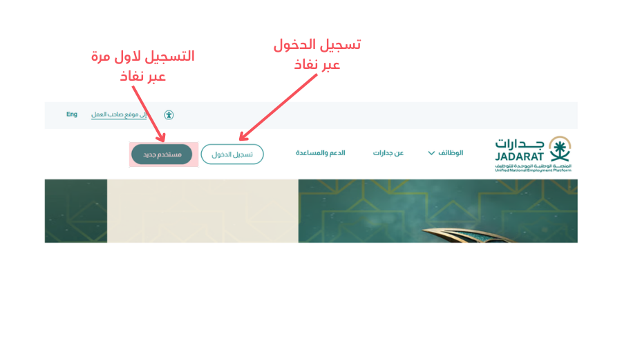 شرح تسجيل والدخول الى جدارات